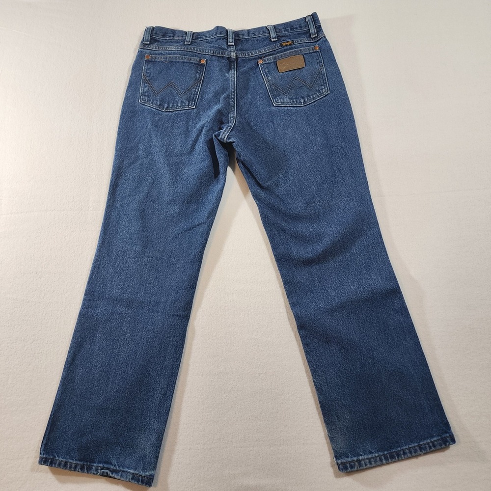 Vintage Wrangler 936PWD Cowboy Cut Jeans Mens 35x30 Blue Western - Picture 8 of 10